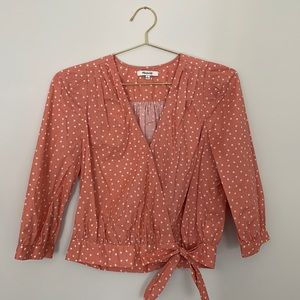 Madewell star print wrap top